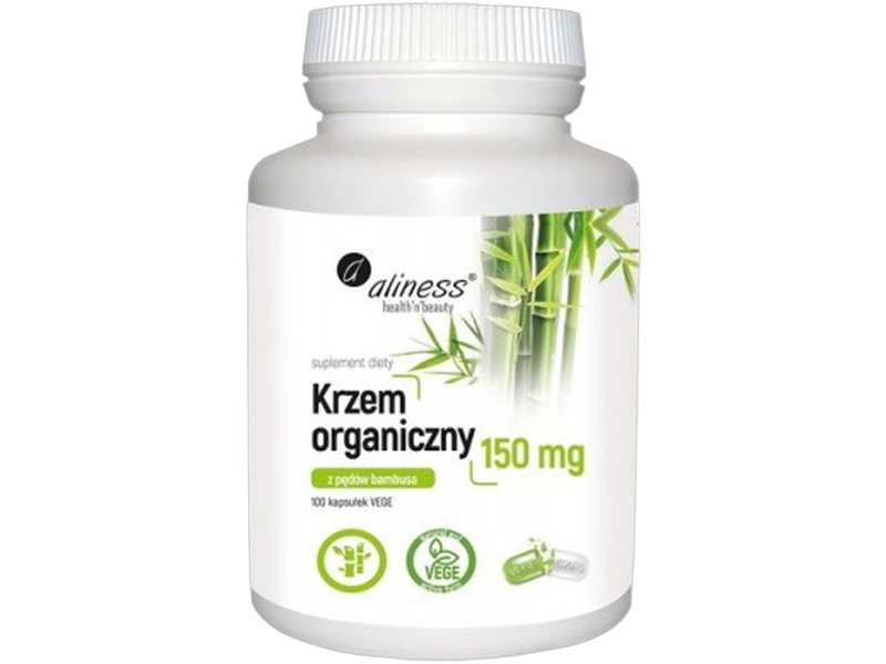 Aliness Krzem organiczny z pędów bambusa, kapsułki, 150 mg