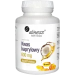 Aliness kwas kaprylowy, kapsułki miękkie, 600 mg
