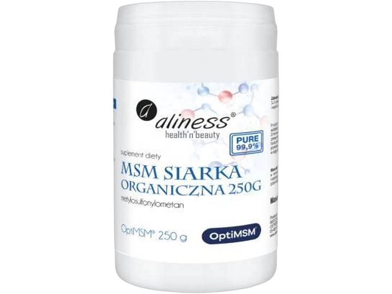 Aliness MSM siarka organiczna, proszek, 1000 mg