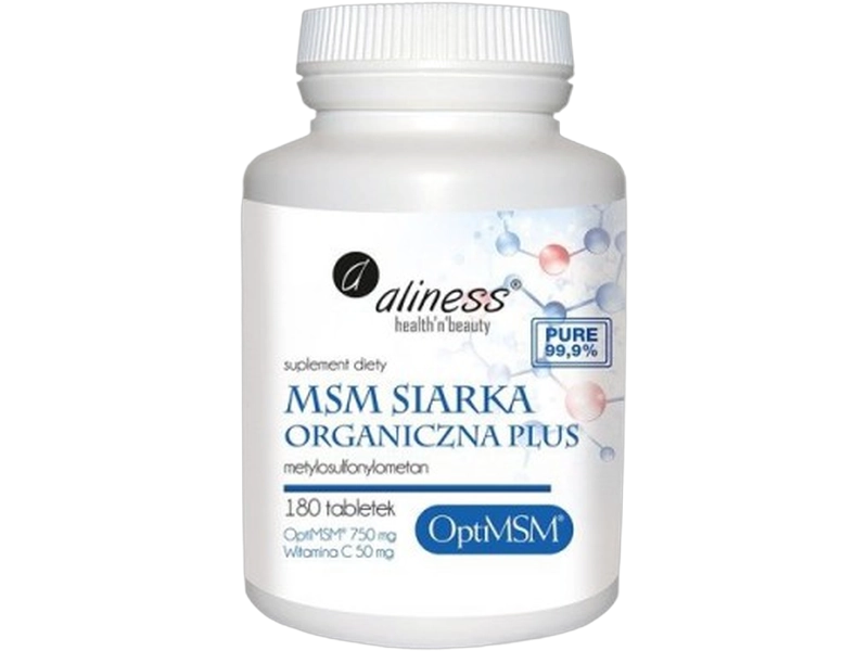 Aliness MSM siarka organiczna, tabletki