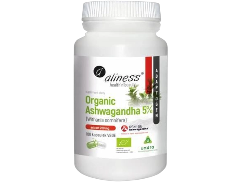Aliness Organiczna ashwagandha, kapsułki, 200 mg