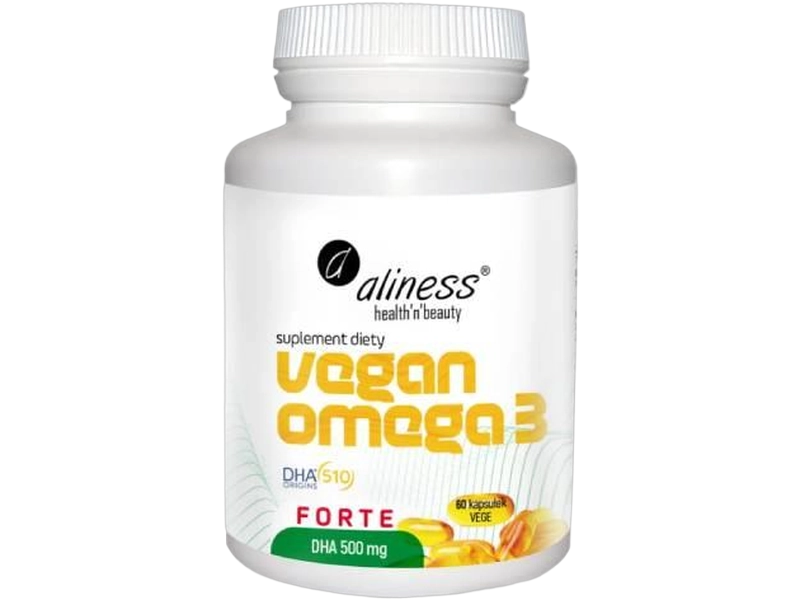 Aliness Vegan Omega 3 forte DHA, kapsułki, 500 mg