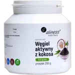 Aliness węgiel aktywny z kokosa Food Grade, proszek, 300 mg