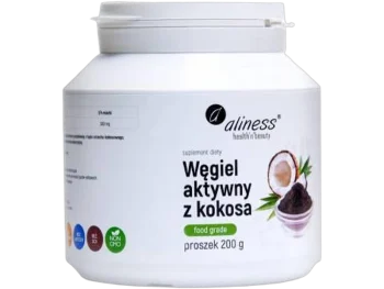 Zdjęcie produktu Aliness węgiel aktywny z kokosa Food Grade, proszek, 300 mg