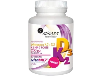 Zdjęcie produktu Aliness Witamina K2 i D3 forte, kapsułki, 200 µg + 50 µg