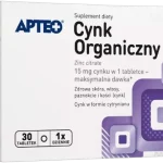 Apteo cynk organiczny, tabletki, 10 mg