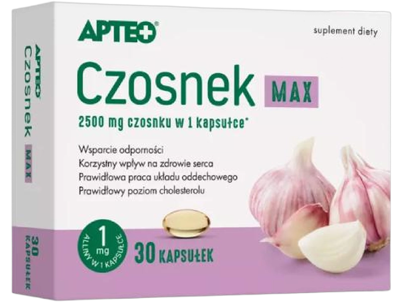 Apteo Czosnek Max, kapsułki, 50mg