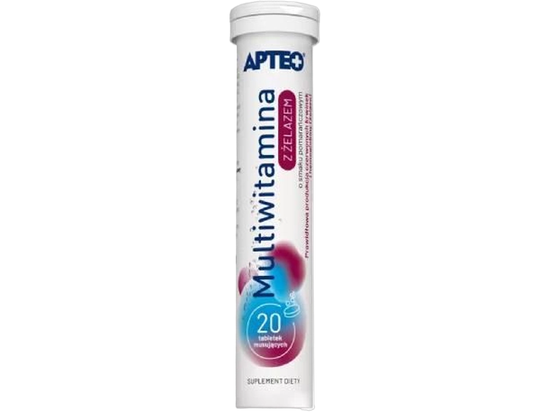 Apteo Multiwitamina z żelazem, tabletki musujące