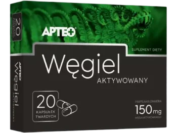 Zdjęcie produktu Apteo węgiel aktywowany, kapsułki, 150 mg