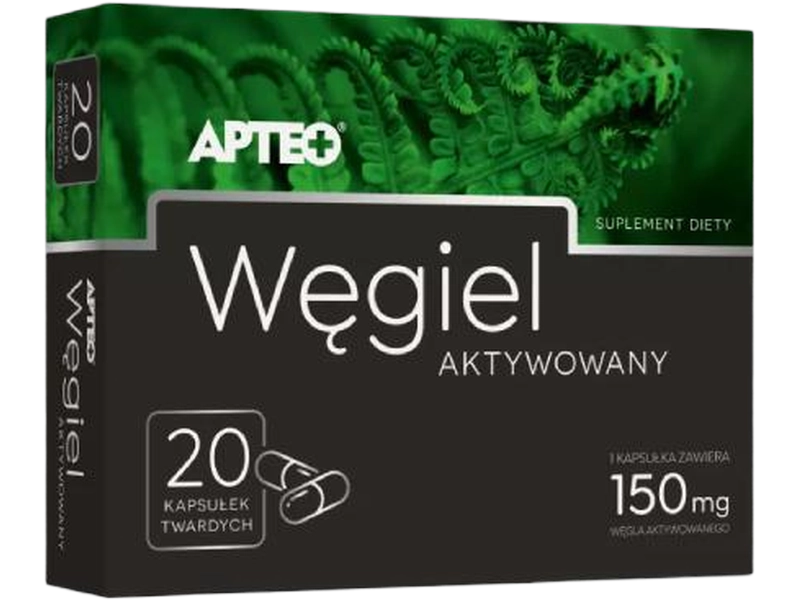 Apteo Węgiel aktywowany, kapsułki, 150 mg