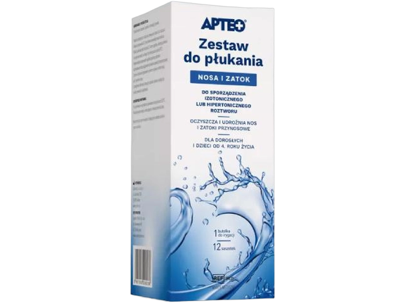 Apteo Zestaw do płukania nosa i zatok