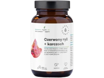Zdjęcie produktu Aura Herbals czerwony ryż + karczoch ekstrakt, kapsułki, 2,8 mg