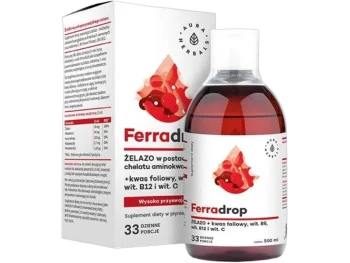 Zdjęcie produktu Aura Herbals Ferradrop wysokoprzyswajalne żelazo i kwas foliowy, płyn