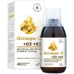 Aura Herbals Omega-3 370 DHA + D3 + K2MK7, płyn