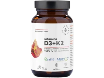 Zdjęcie produktu Aura Herbals Witamina D3 + K2, kapsułki, 50 µg + 100 µg