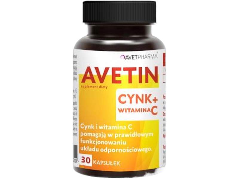 Avet Pharma Avet cynk + witamina C, kapsułki