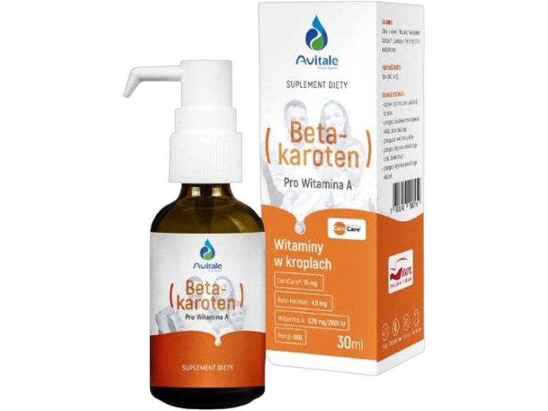 Avitale Naturalny betakaroten, krople, 4,5 mg