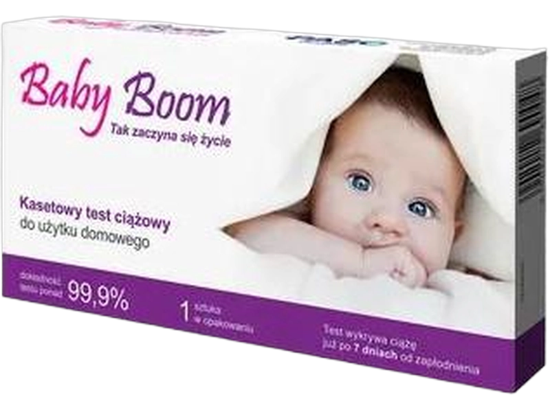 Baby Boom Test ciążowy kasetowy, test diagnostyczny, 25 mlU/ml