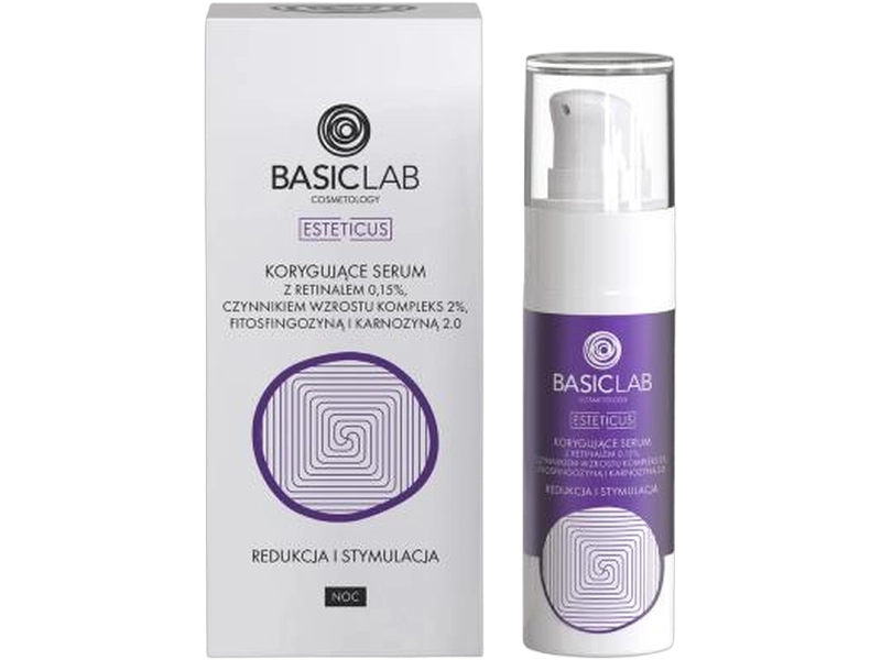 Basiclab Dermocosmetics Korygujące serum retinal, 0,15%