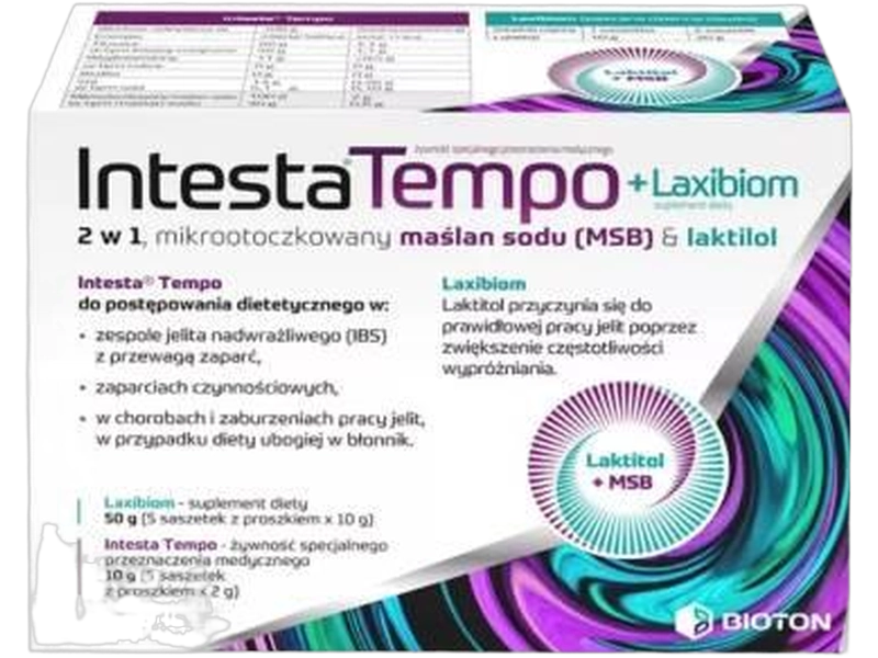 Biolek Intesta tempo + Laxibiom, saszetki