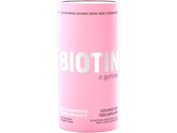 Zdjęcie produktu Biotyna w żelkach, smak truskawkowy, żelki, 2500 µg