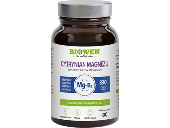 Zdjęcie produktu Biowen cytrynian magnezu z B6 wsparcie kości i mięśni, kapsułki