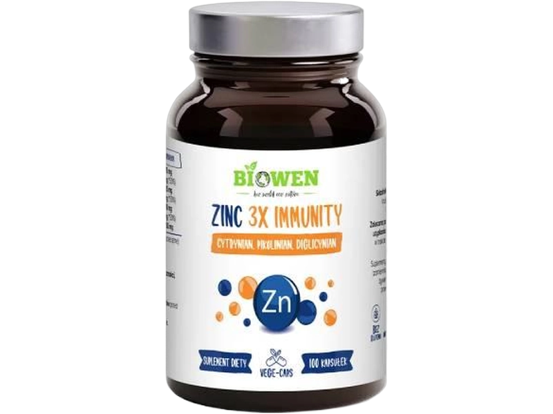 Biowen Zinc 3X Immunity cynk Complex+, kapsułki, 15 mg