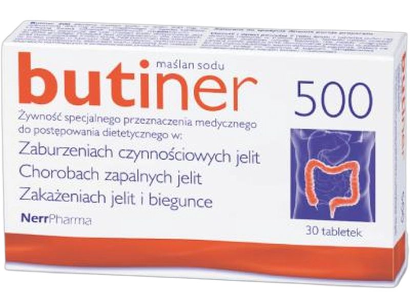 Butiner 500, tabletki dojelitowe, 500 mg