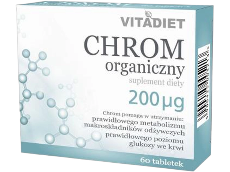Chrom organiczny, tabletki, 200 µg/Vitadiet