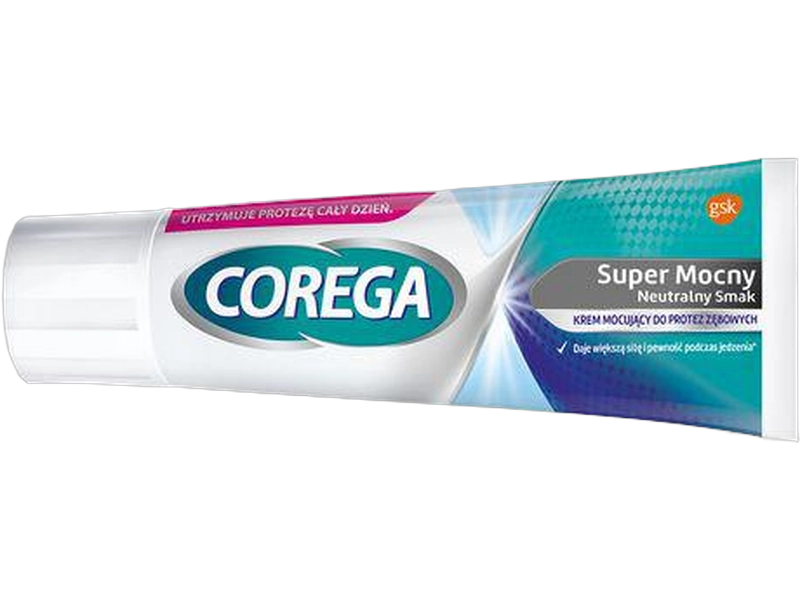Corega Super Mocny Neutralny Smak, krem do protez