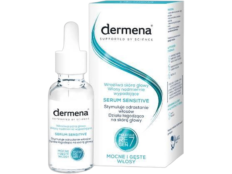 Dermena Sensitive serum do wrażliwej skóry głowy i włosów nadmiernie wypadających