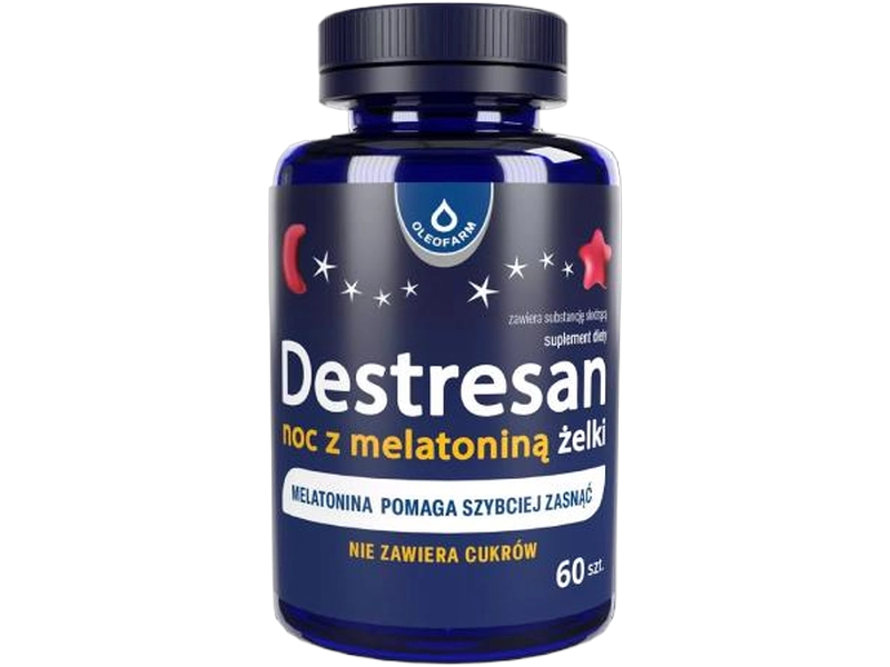 Destresan noc z melatoniną, żelki, 1 mg