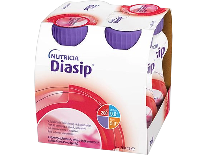 Diasip, smak truskawkowy, płyn doustny