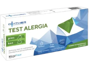 Zdjęcie produktu Diather test rozpoznania alergii na sierść psa i kota, test diagnostyczny