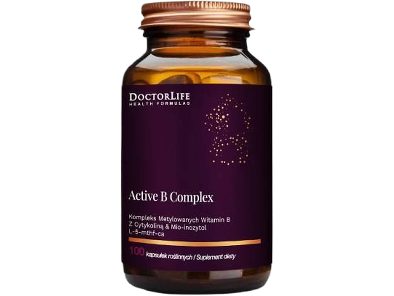 Doctor Life Active complex low odor B-complex optymalny kompleks witamin B, kapsułki