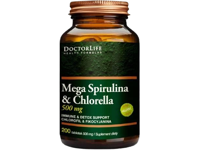 Doctor Life Mega spirulina & chlorella, tabletki