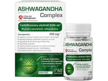Zdjęcie produktu Domowa Apteczka ekstrakt z ashwagandhy, kapsułki