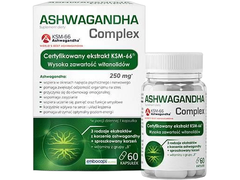 Domowa Apteczka Ekstrakt z ashwagandhy, kapsułki
