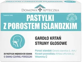 Zdjęcie produktu Domowa Apteczka pastylki z porostem islandzkim, pastylki do ssania