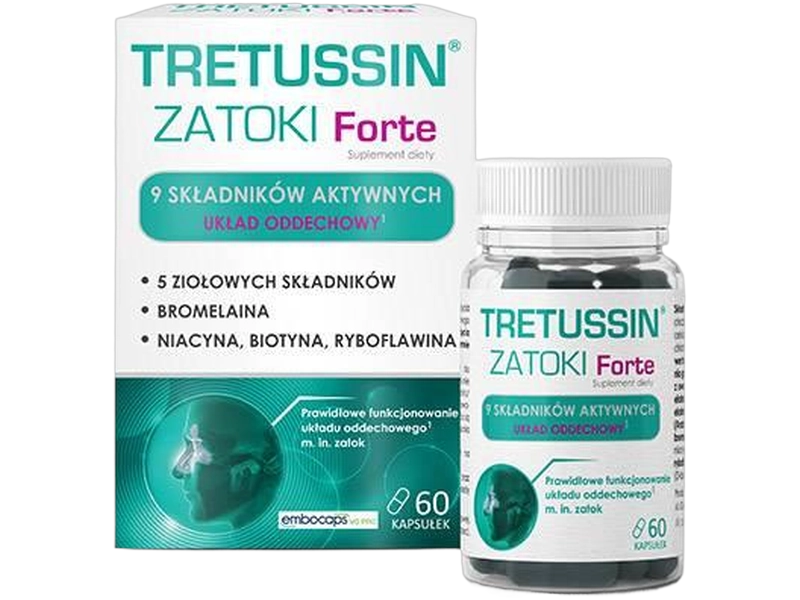 Domowa Apteczka Tretussin zatoki forte, kapsułki twarde