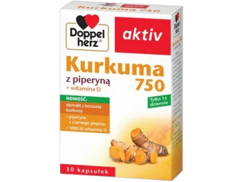 Zdjęcie produktu Doppelherz Activ kurkuma z piperyną + witamina D, kapsułki