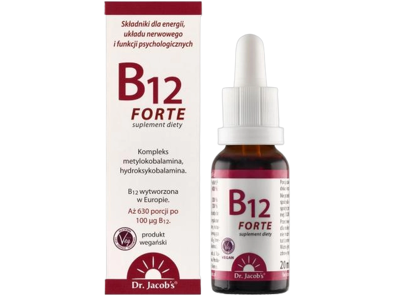 Dr Jacob’s Witamina B12 Forte, krople, 100 µg