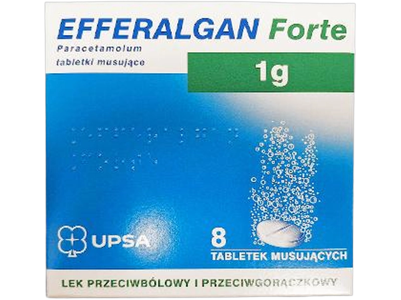 Efferalgan Forte, tabletki musujące, 1 g
