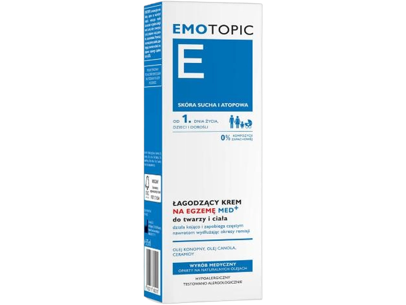 Emotopic Med+ łagodzący krem na egzemę, krem