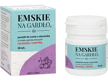 Zdjęcie produktu Emskie na gardło, smak porzeczkowy, pastylki do ssania