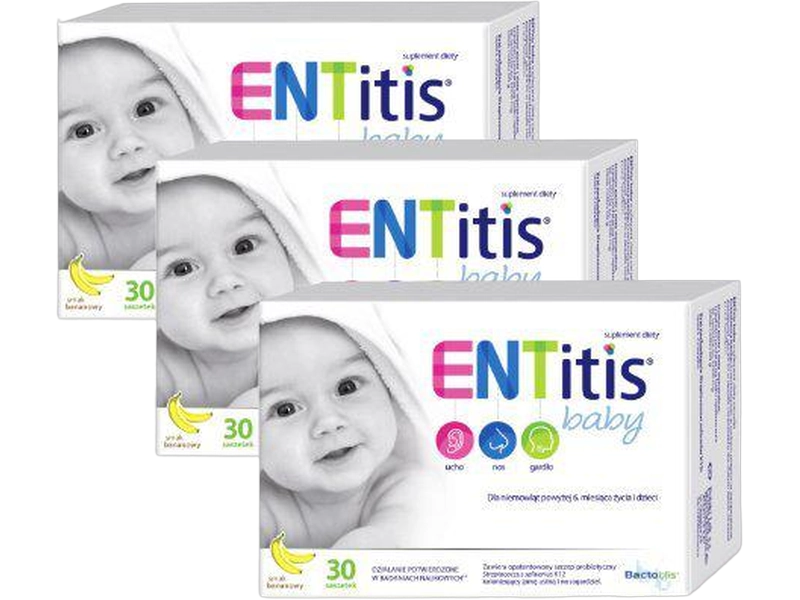 Entitis Baby, smak bananowy, proszek