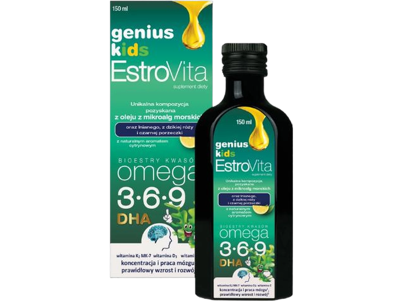 EstroVita Genius Kids Omega-3-6-9, płyn