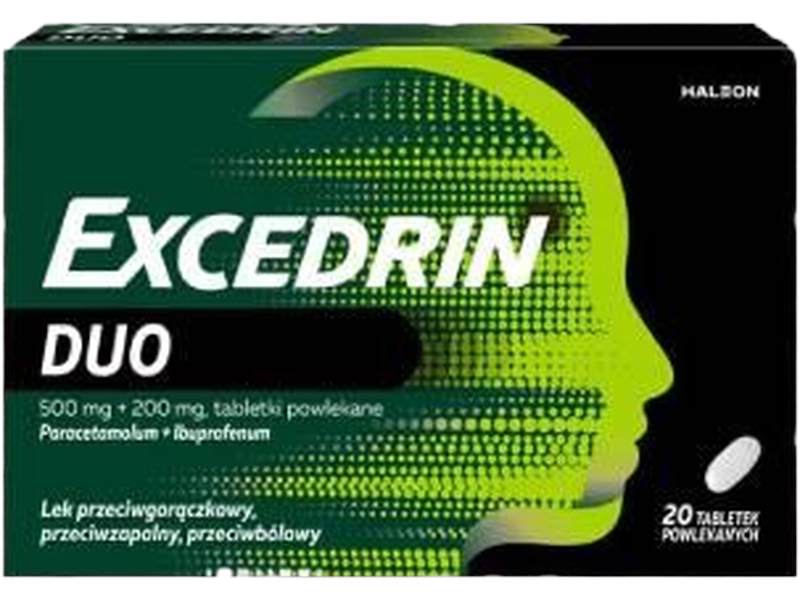 Excedrin Duo, tabletki powlekane, 200 mg + 500 mg