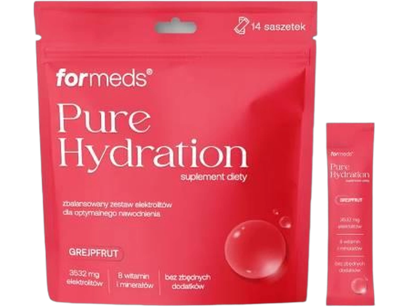 ForMeds Pure hydration elektrolity, smak grejpfrutowy, saszetki