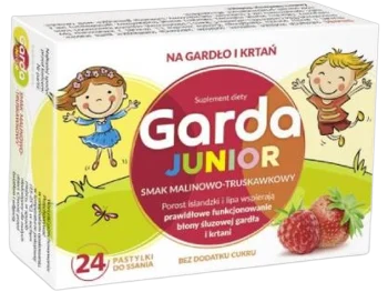 Zdjęcie produktu Garda Junior, smak malinowo-truskawkowy, pastylki do ssania